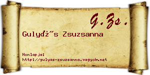 Gulyás Zsuzsanna névjegykártya