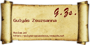 Gulyás Zsuzsanna névjegykártya
